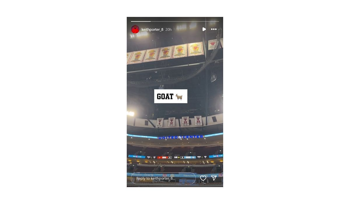 Caitlin Clark's coach Keith Porter posts an image highlighting his G.O.A.T Michael Jordan (image credit: instagram/keithporter_8)